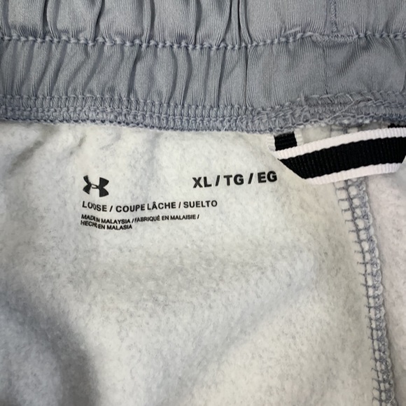 Men’s Under Armour Jogger Sweat Pants Drawstring Wait Gray on Gray Sz L EUC - Picture 4 of 5